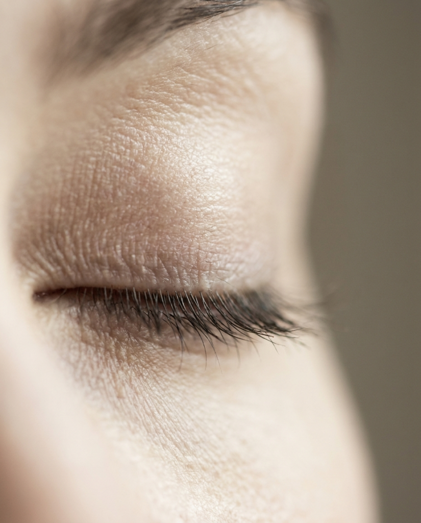 Detalle de la piel periocular, una zona delicada del rostro